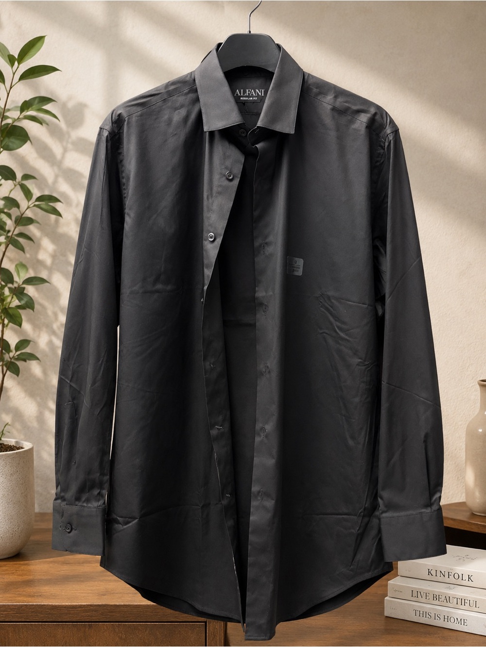 Alfani Men's Black Lightweight Shirt Jacket